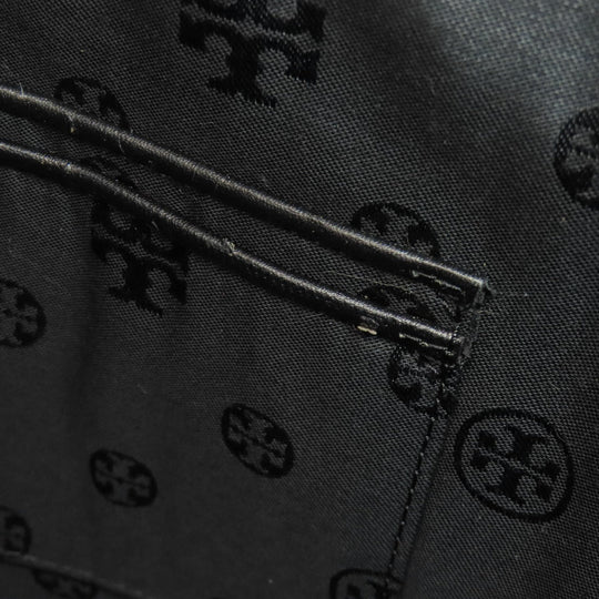 Tory Burch Tote Bag Nylon black logo Women Used Authentic