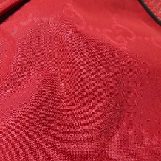 GUCCI Backpack 510336 Nylon Red GG Women Used Authentic