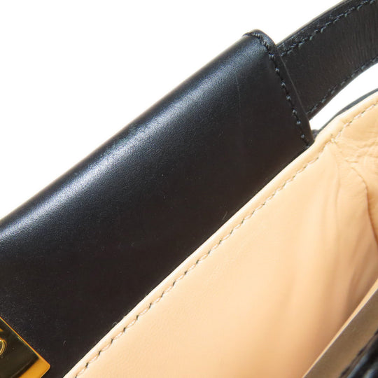 FENDI Handbag Calfskin black Peekaboo 2WAY