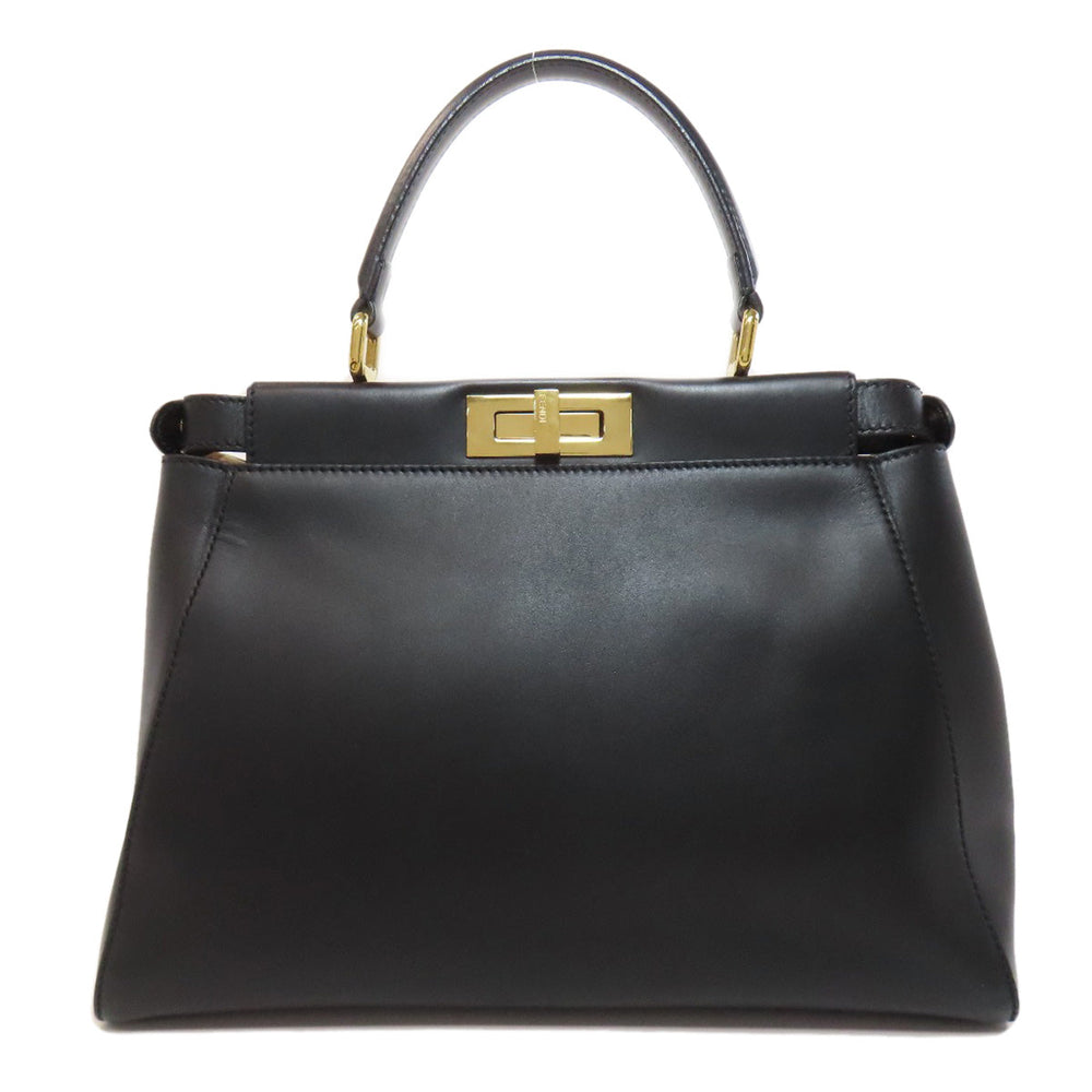 FENDI Handbag Calfskin black Peekaboo 2WAY