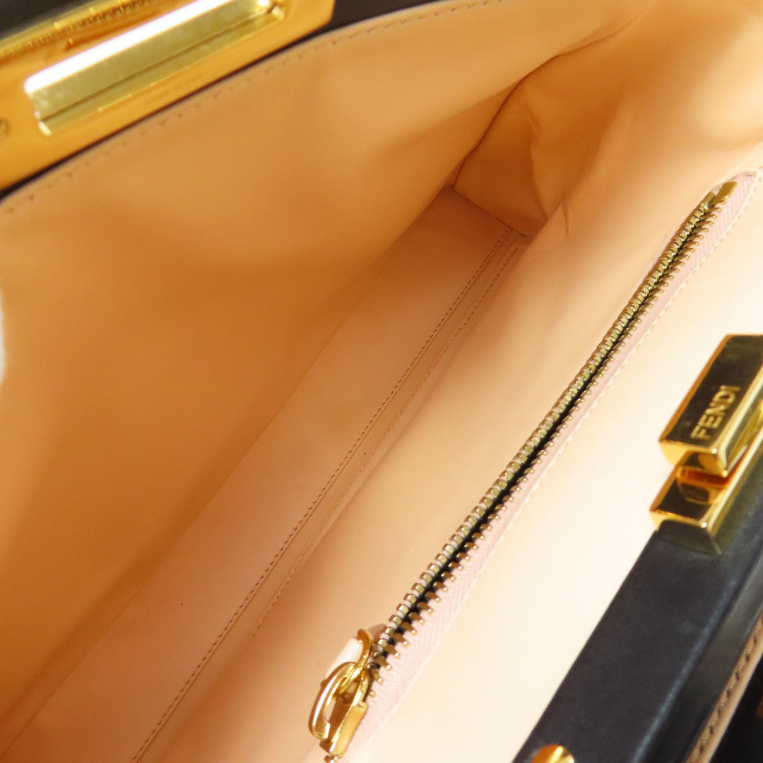 FENDI Handbag Calfskin black Peekaboo 2WAY