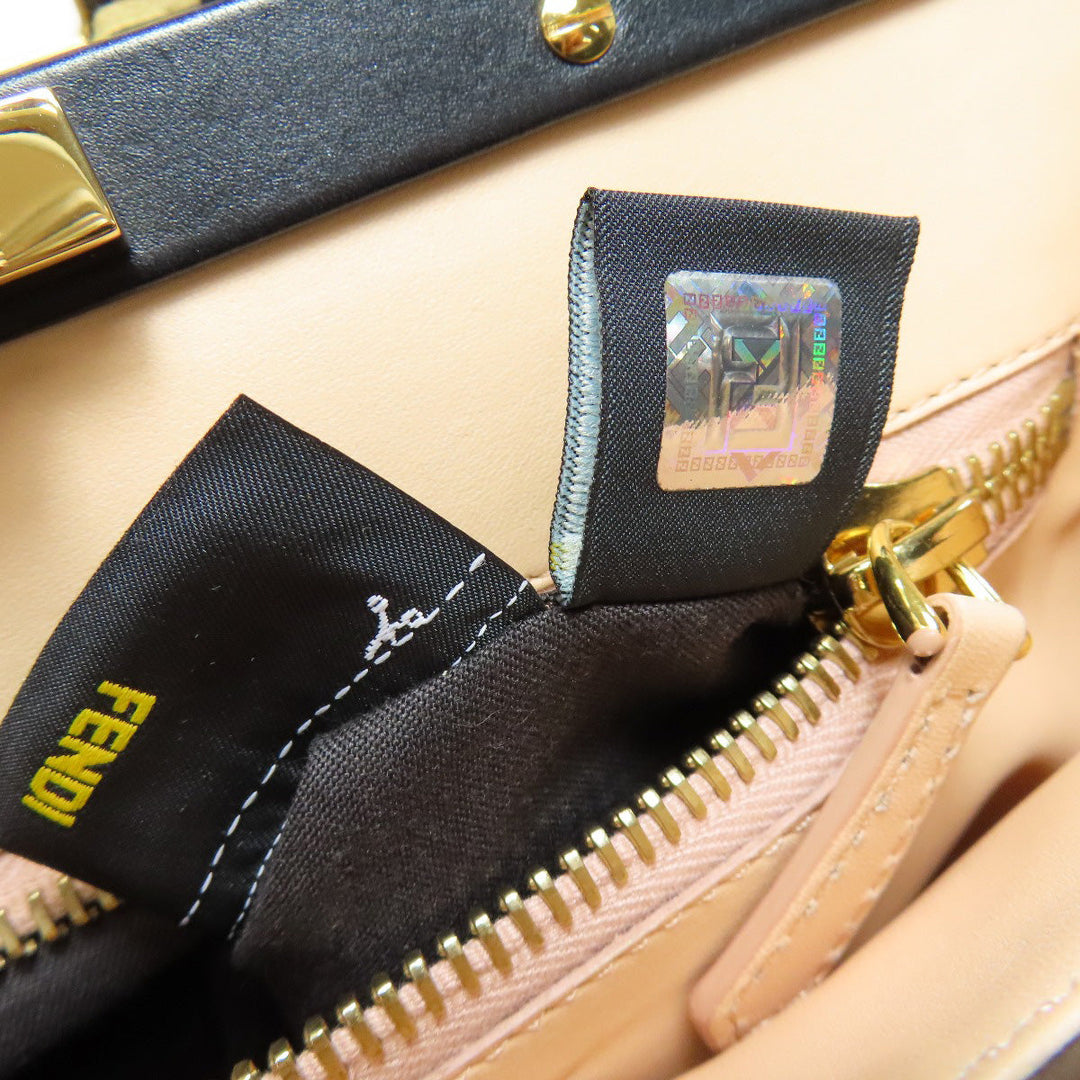FENDI Handbag Calfskin black Peekaboo 2WAY