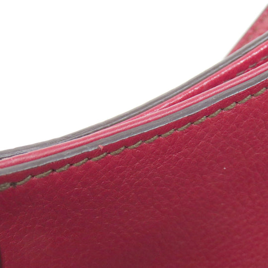 CARTIER Handbag leather Red Marcello Women Used Authentic