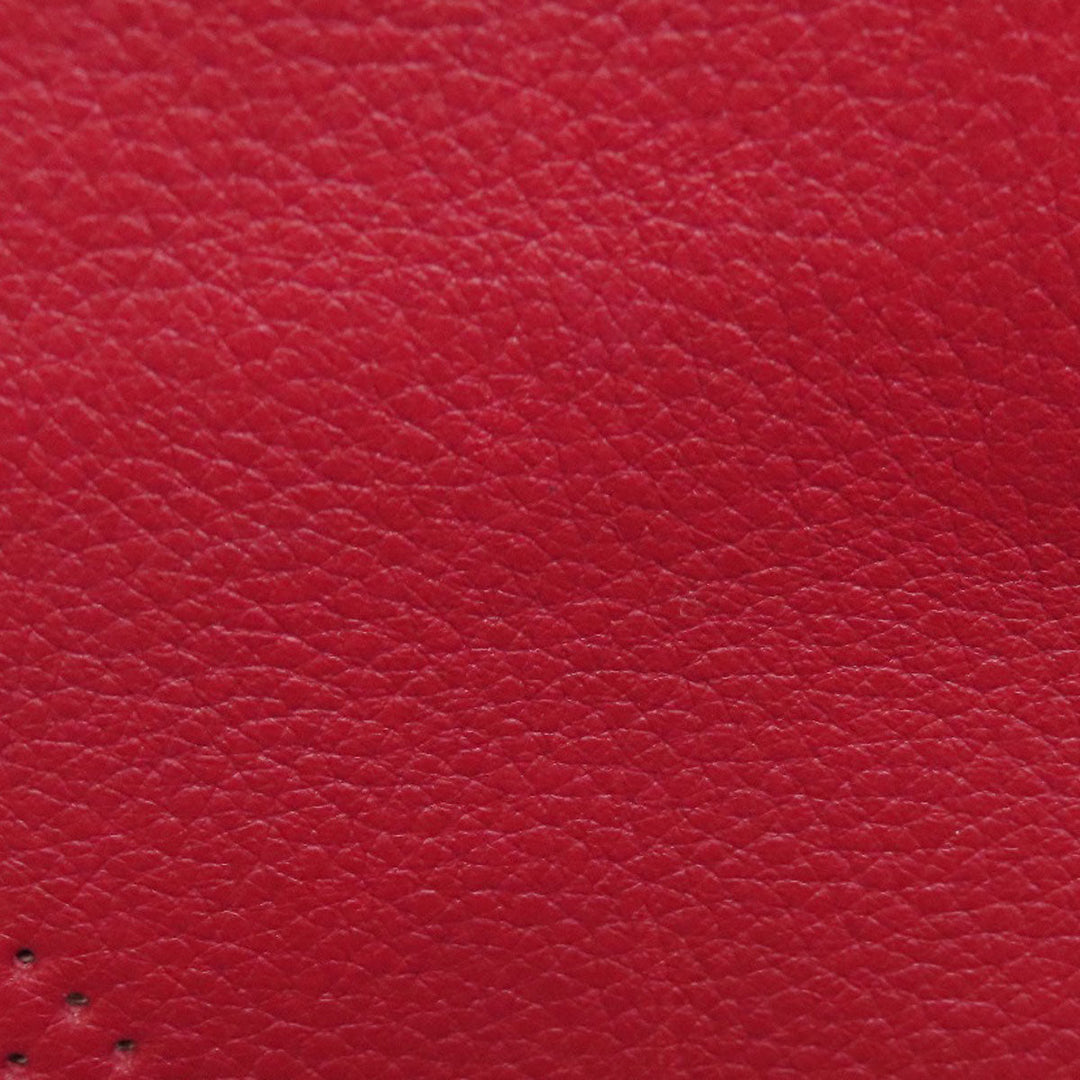 CARTIER Handbag leather Red Marcello Women Used Authentic