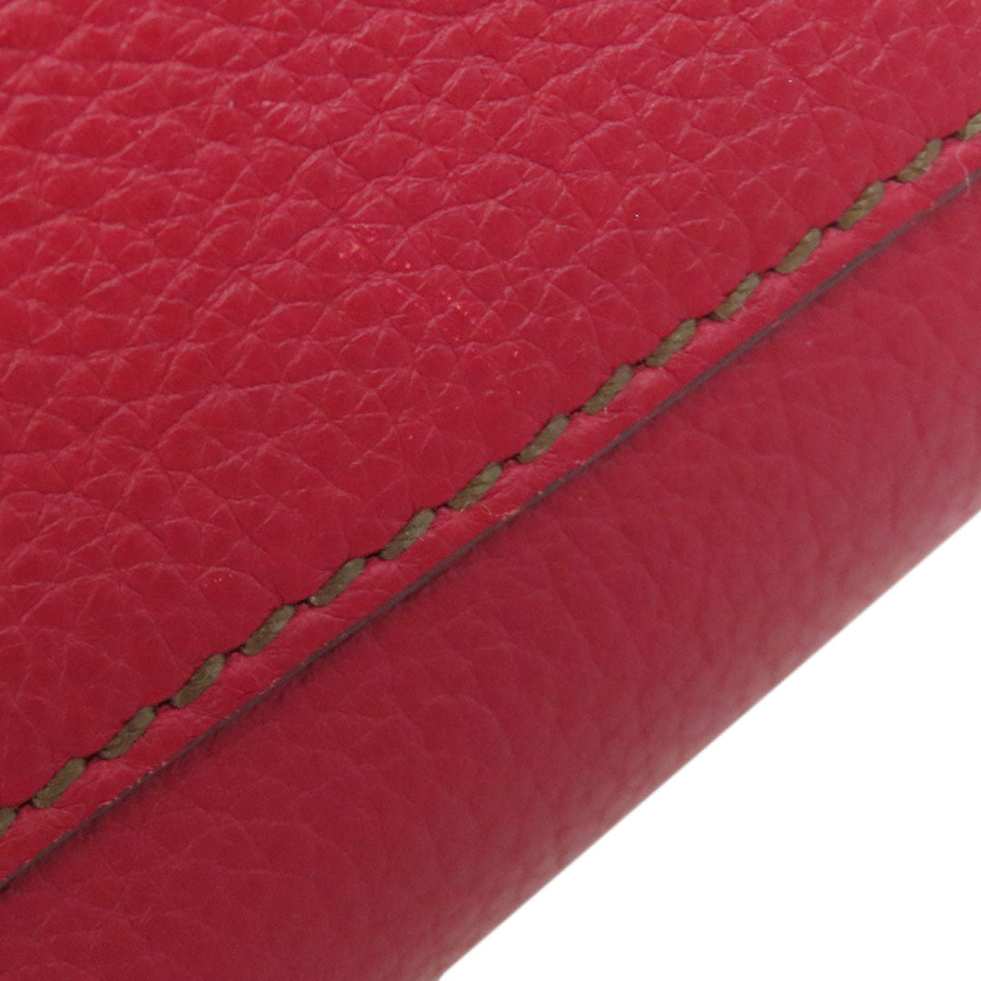 CARTIER Handbag leather Red Marcello Women Used Authentic