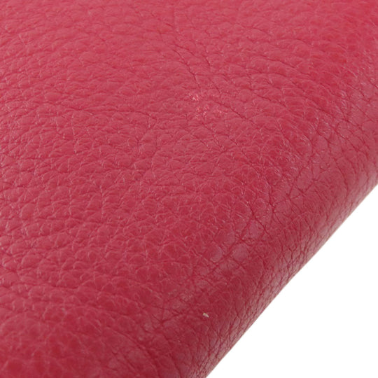 CARTIER Handbag leather Red Marcello Women Used Authentic