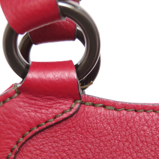 CARTIER Handbag leather Red Marcello Women Used Authentic