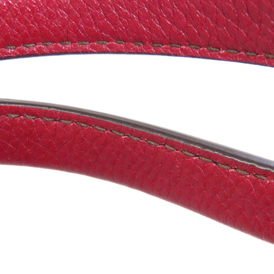 CARTIER Handbag leather Red Marcello Women Used Authentic