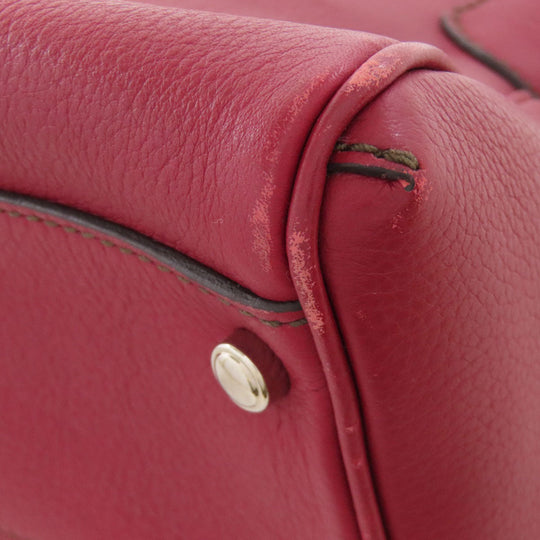 CARTIER Handbag leather Red Marcello Women Used Authentic