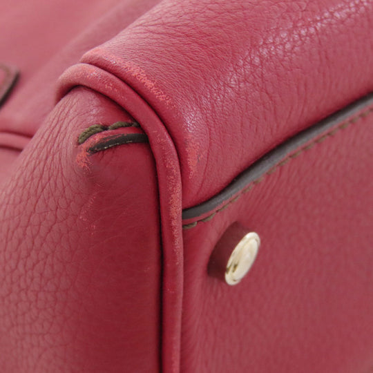 CARTIER Handbag leather Red Marcello Women Used Authentic