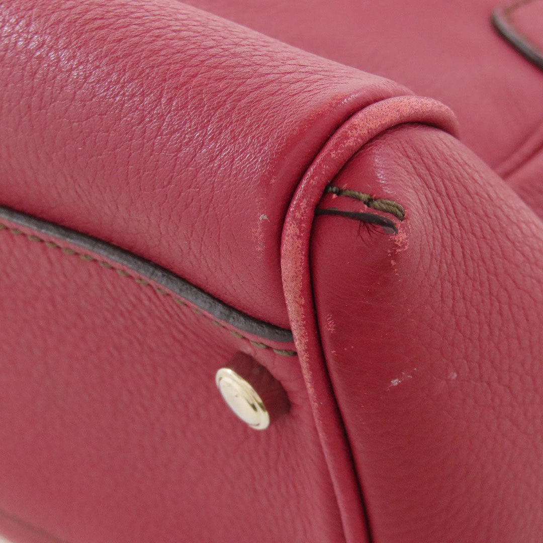 CARTIER Handbag leather Red Marcello Women Used Authentic