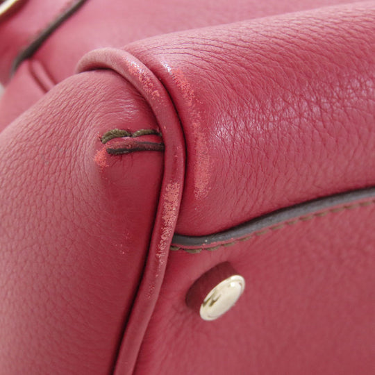 CARTIER Handbag leather Red Marcello Women Used Authentic