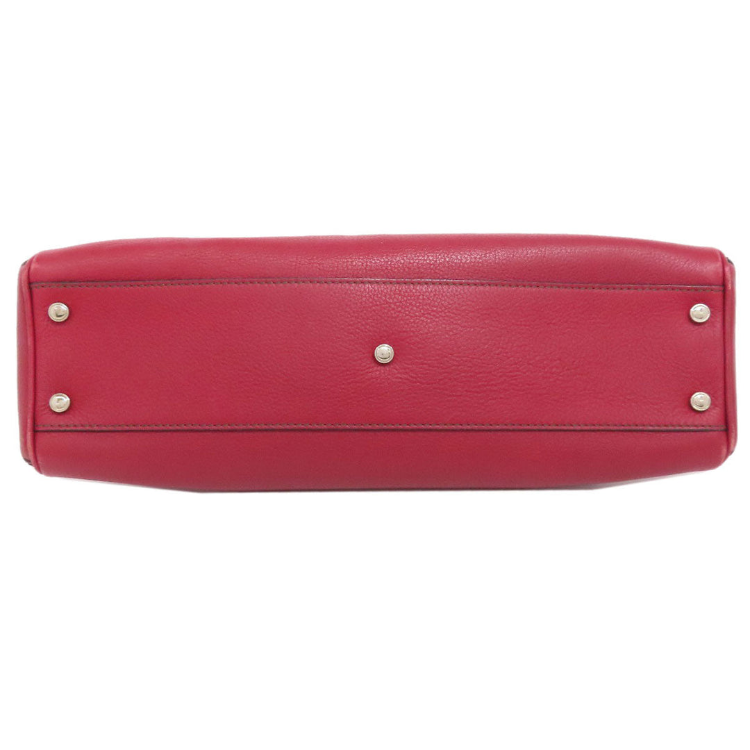 CARTIER Handbag leather Red Marcello Women Used Authentic