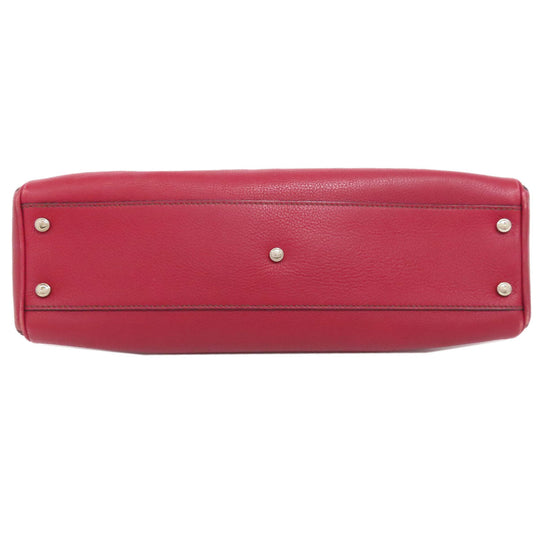 CARTIER Handbag leather Red Marcello Women Used Authentic