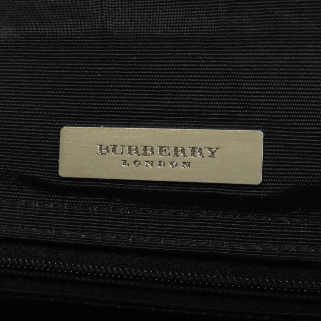 BURBERRY Tote Bag Nylon, Leather black logo Women Used Authentic