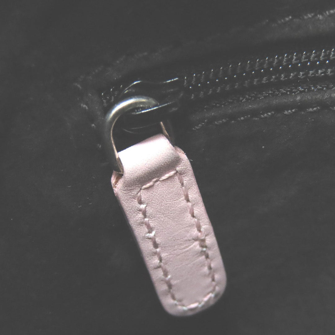 BVLGARI Handbag leather pink logo Women Used Authentic