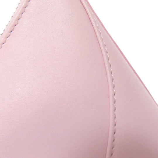 BVLGARI Handbag leather pink logo Women Used Authentic