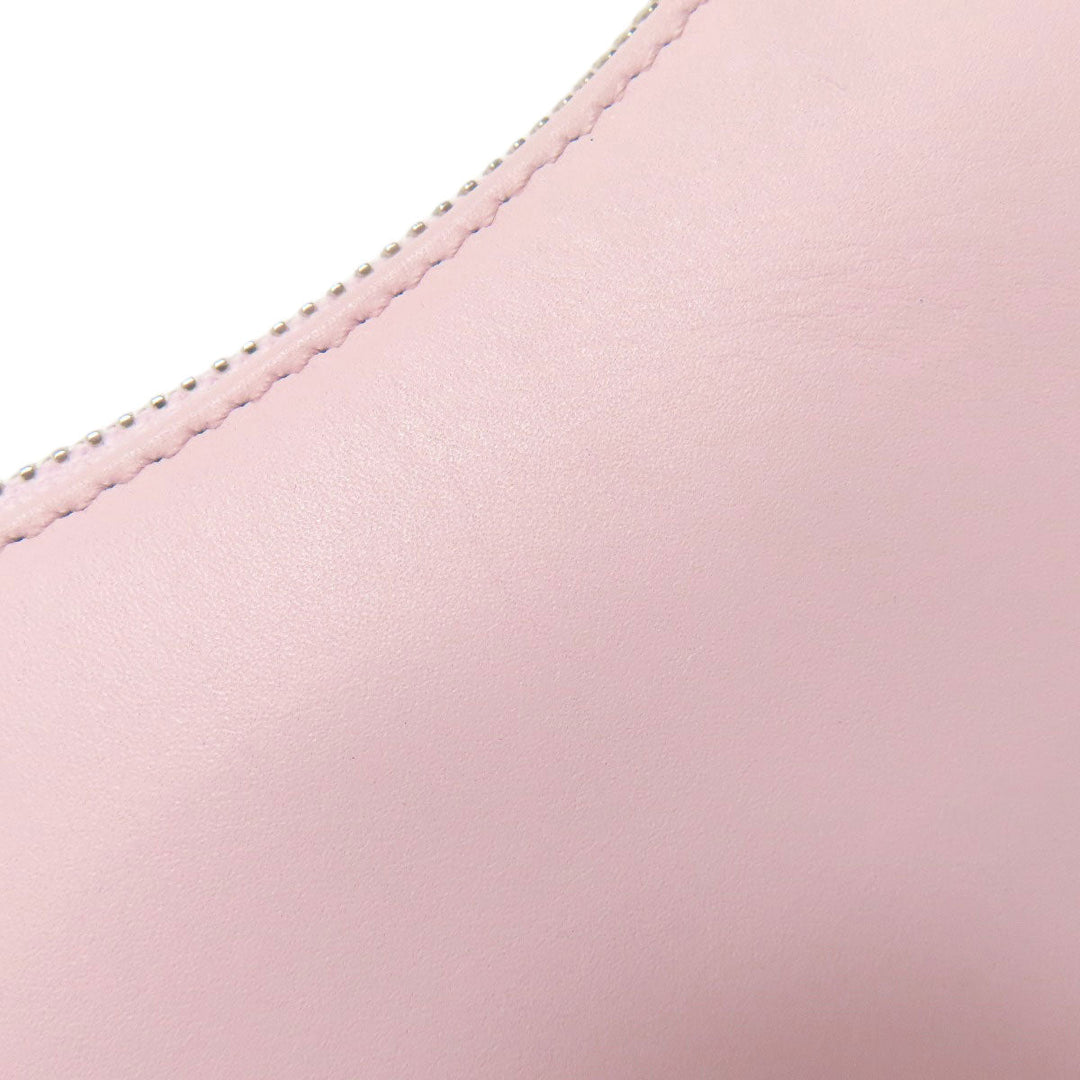 BVLGARI Handbag leather pink logo Women Used Authentic