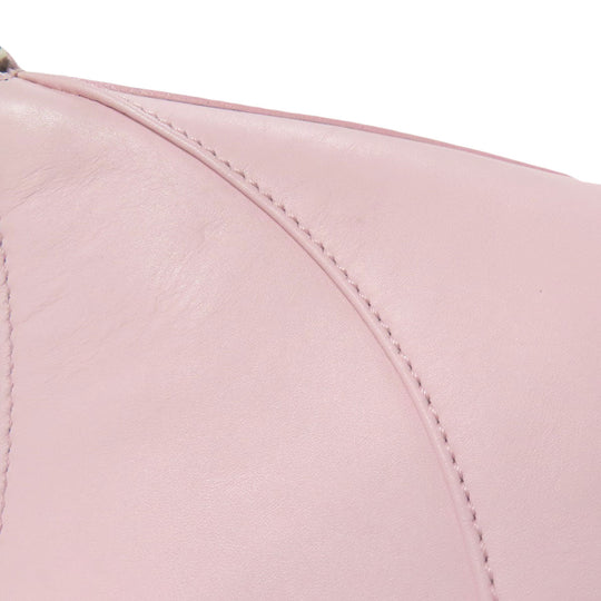 BVLGARI Handbag leather pink logo Women Used Authentic