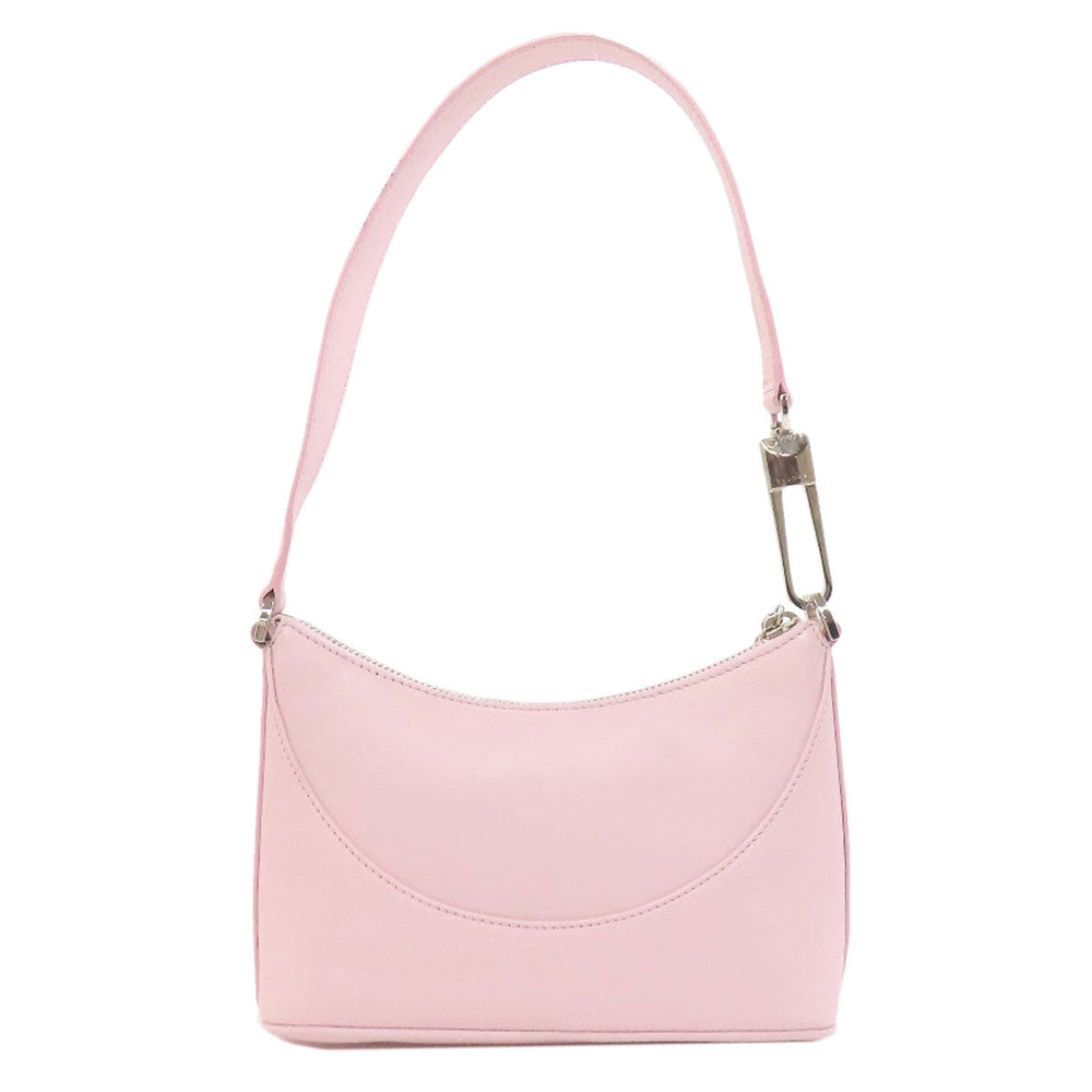 BVLGARI Handbag leather pink logo Women Used Authentic