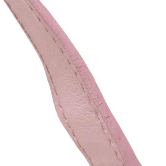 BVLGARI Handbag leather pink logo Women Used Authentic