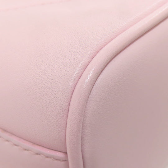 BVLGARI Handbag leather pink logo Women Used Authentic