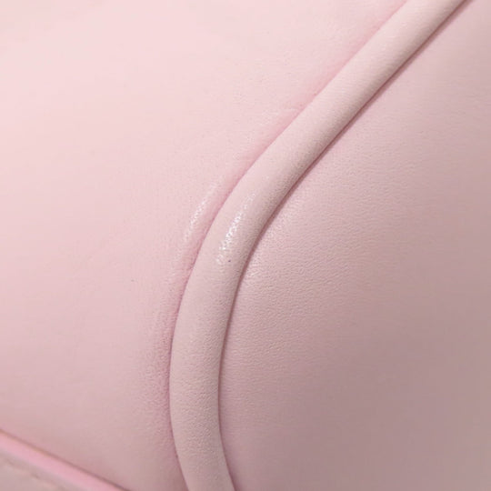 BVLGARI Handbag leather pink logo Women Used Authentic