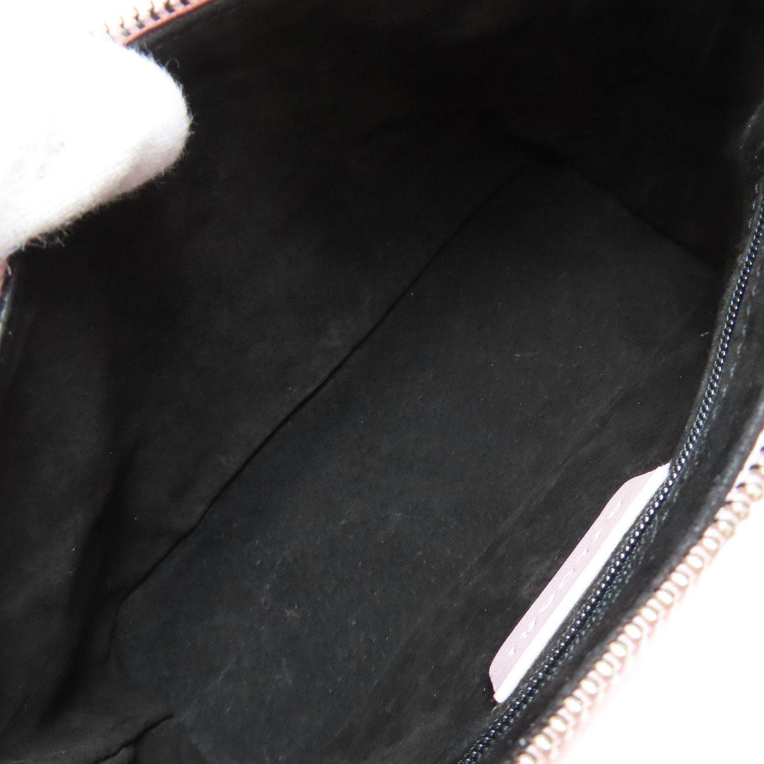 BVLGARI Handbag leather pink logo Women Used Authentic