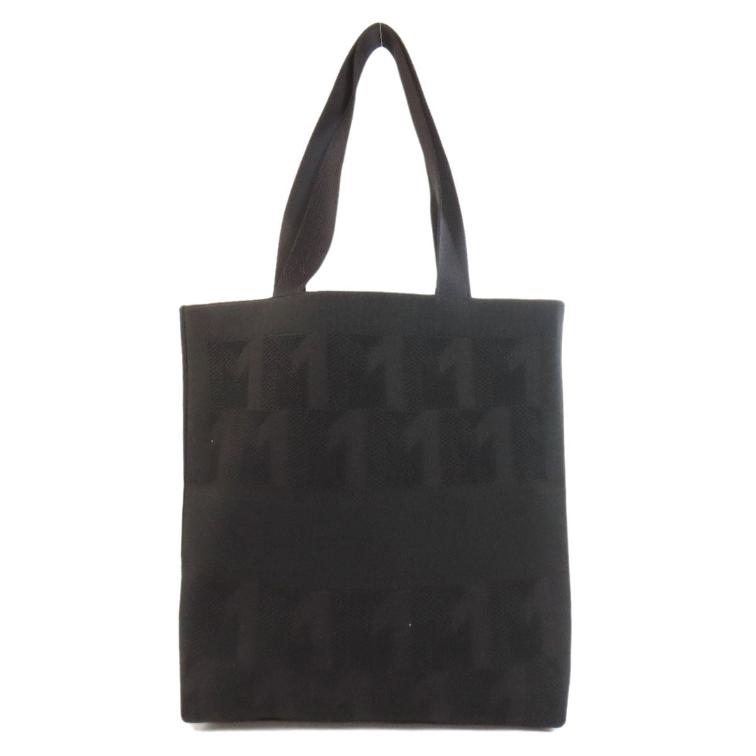 MONCLER Tote Bag canvas black logo Women Used Authentic