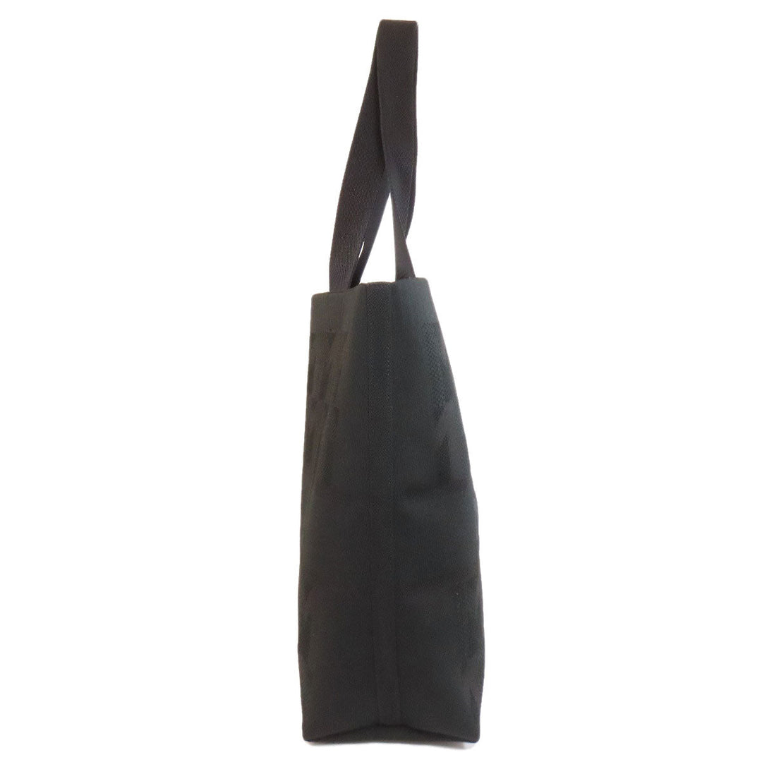 MONCLER Tote Bag canvas black logo Women Used Authentic