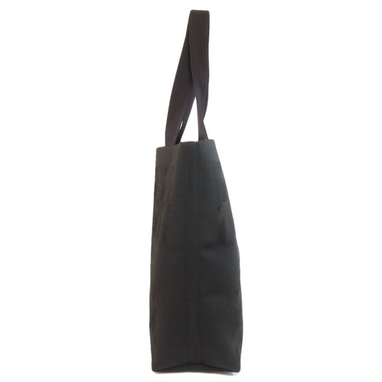 MONCLER Tote Bag canvas black logo Women Used Authentic