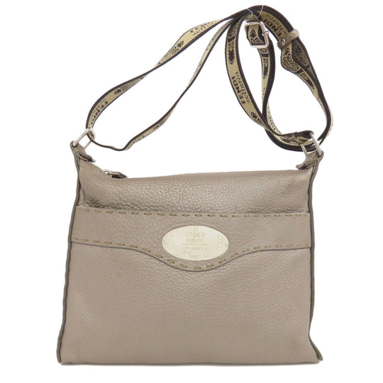 FENDI Shoulder Bag Calfskin gray Celeria Women Used Authentic