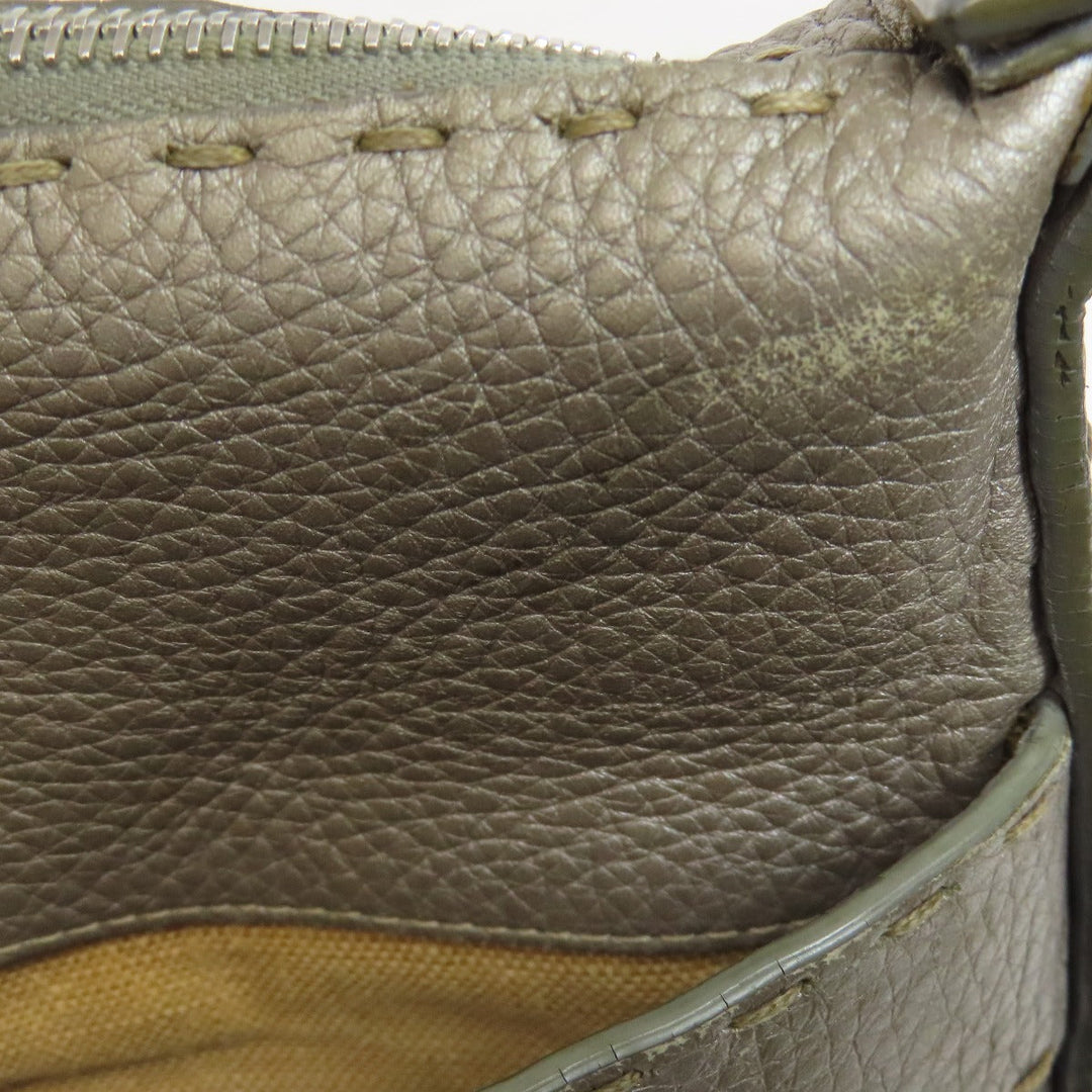 FENDI Shoulder Bag Calfskin gray Celeria Women Used Authentic