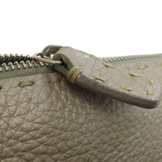 FENDI Shoulder Bag Calfskin gray Celeria Women Used Authentic