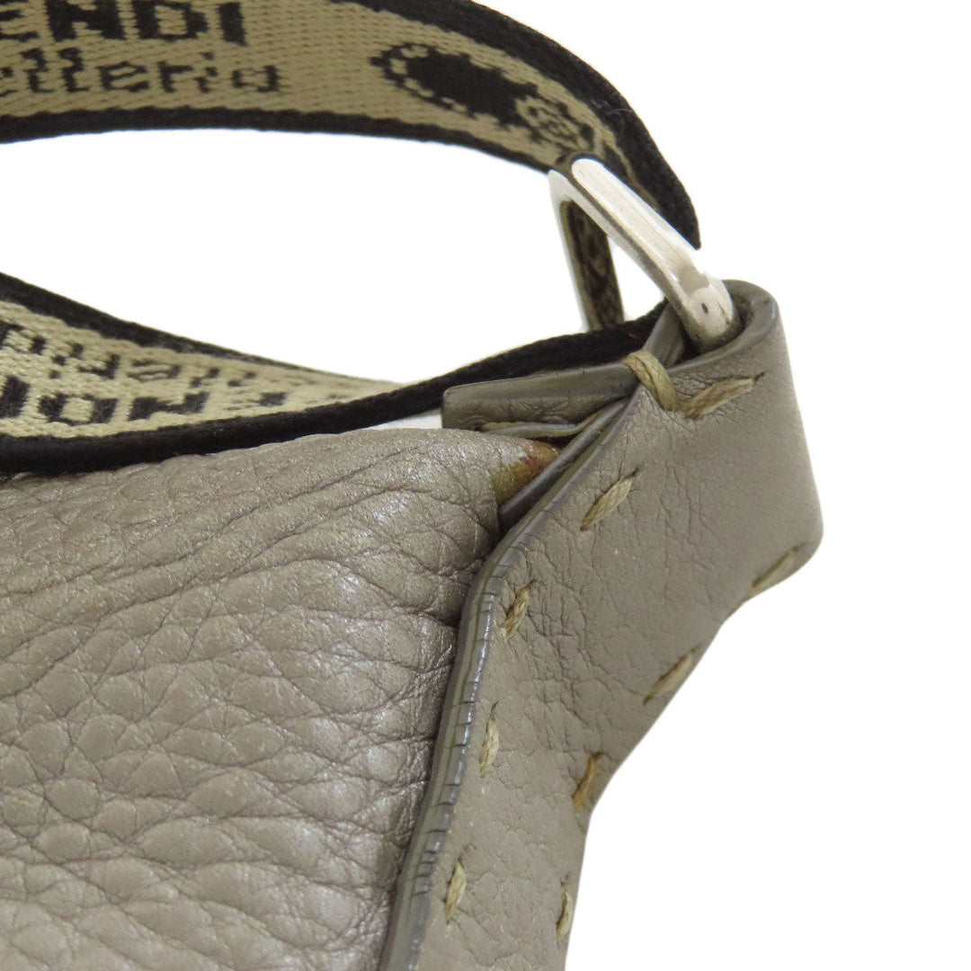 FENDI Shoulder Bag Calfskin gray Celeria Women Used Authentic