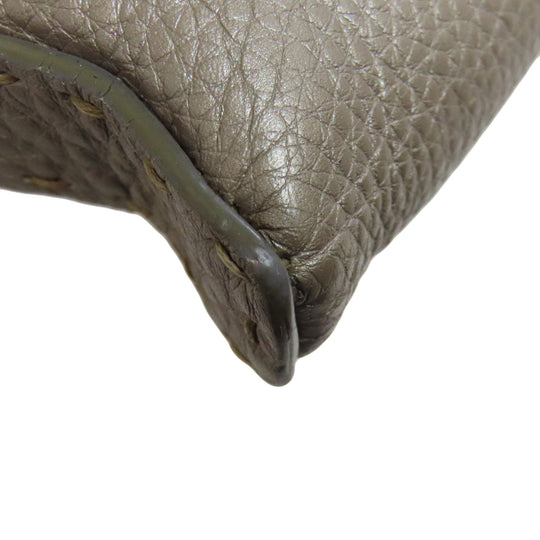 FENDI Shoulder Bag Calfskin gray Celeria Women Used Authentic
