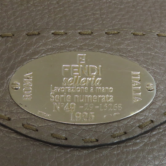 FENDI Shoulder Bag Calfskin gray Celeria Women Used Authentic
