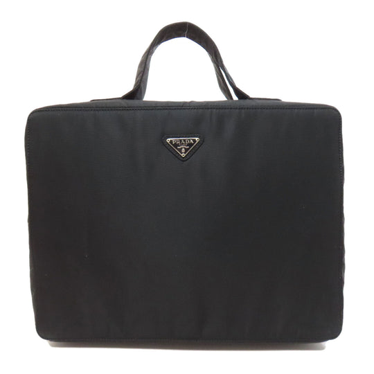 PRADA Handbag B6905 Nylon black Makeup bag logoMetal