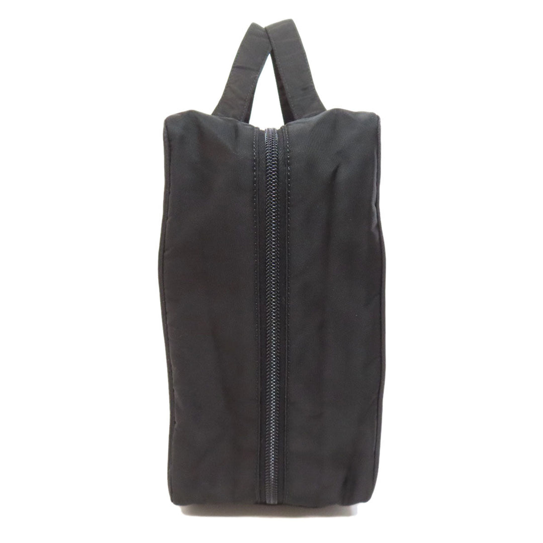 PRADA Handbag B6905 Nylon black Makeup bag logoMetal