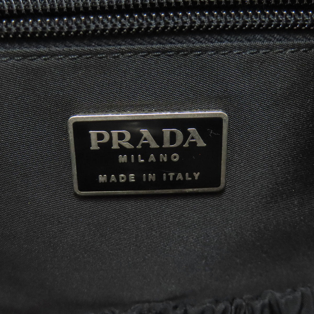 PRADA Handbag B6905 Nylon black Makeup bag logoMetal