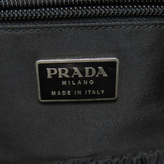 PRADA Handbag B6905 Nylon black Makeup bag logoMetal