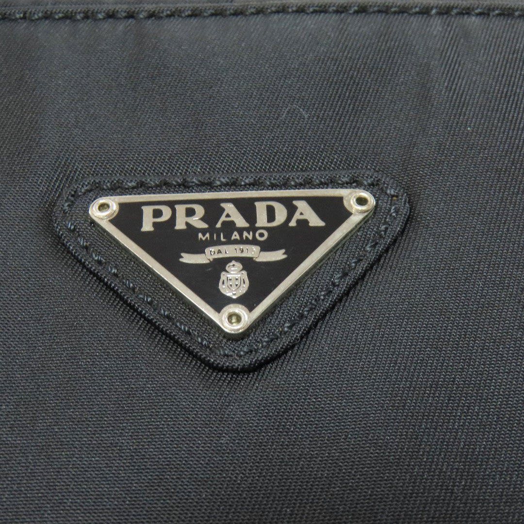 PRADA Handbag B6905 Nylon black Makeup bag logoMetal