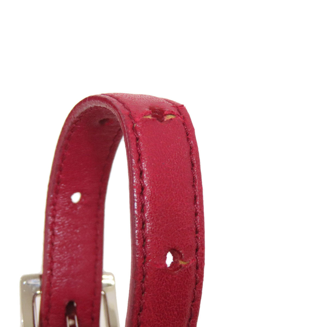 MIUMIU Handbag leather Red Materasse 2WAY Women Used Authentic