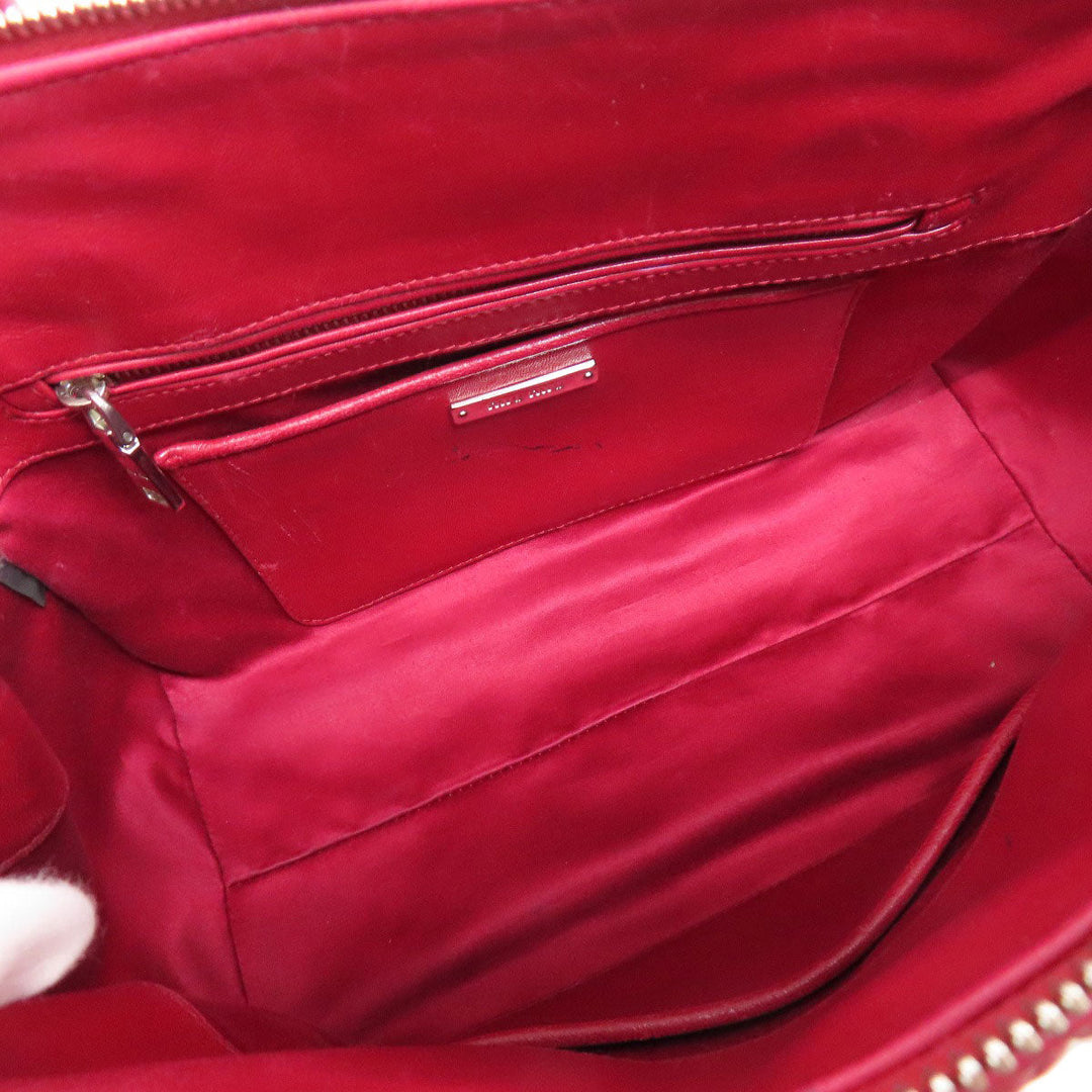 MIUMIU Handbag leather Red Materasse 2WAY Women Used Authentic