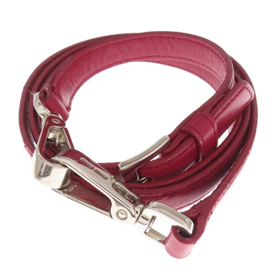 MIUMIU Handbag leather Red Materasse 2WAY Women Used Authentic