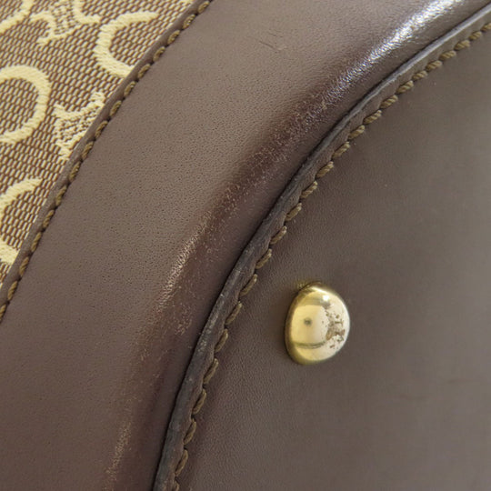 CELINE Tote Bag canvas Brown C Macadam Women Used Authentic