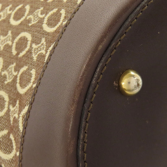 CELINE Tote Bag canvas Brown C Macadam Women Used Authentic