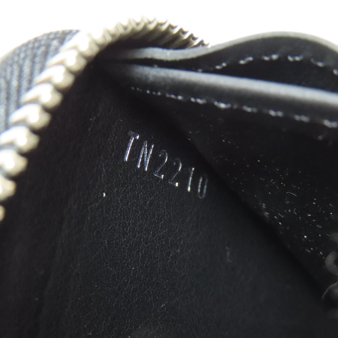 LOUIS VUITTON Long Wallet Purse M61867 Mahina leather black Zippy wallet Women Used Authentic