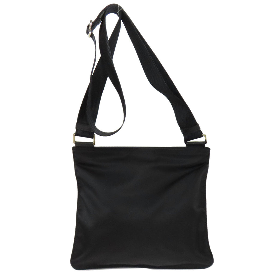 PRADA Shoulder Bag 1BH978 Nylon black logoMetal
