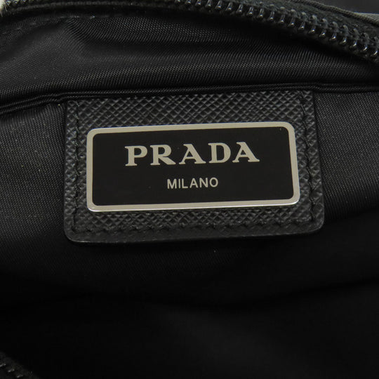 PRADA Shoulder Bag 1BH978 Nylon black logoMetal